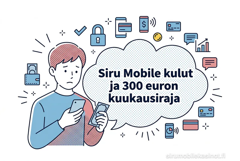 Siru Mobile kulut ja 300 euron kuukausiraja